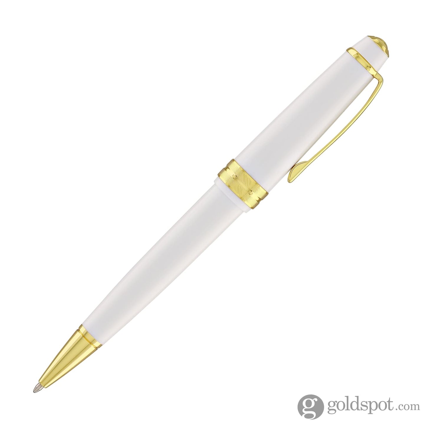 Cross Bailey Light Ballpoint Pen in Glossy White Resin with Gold Trim Ballpoint Pens