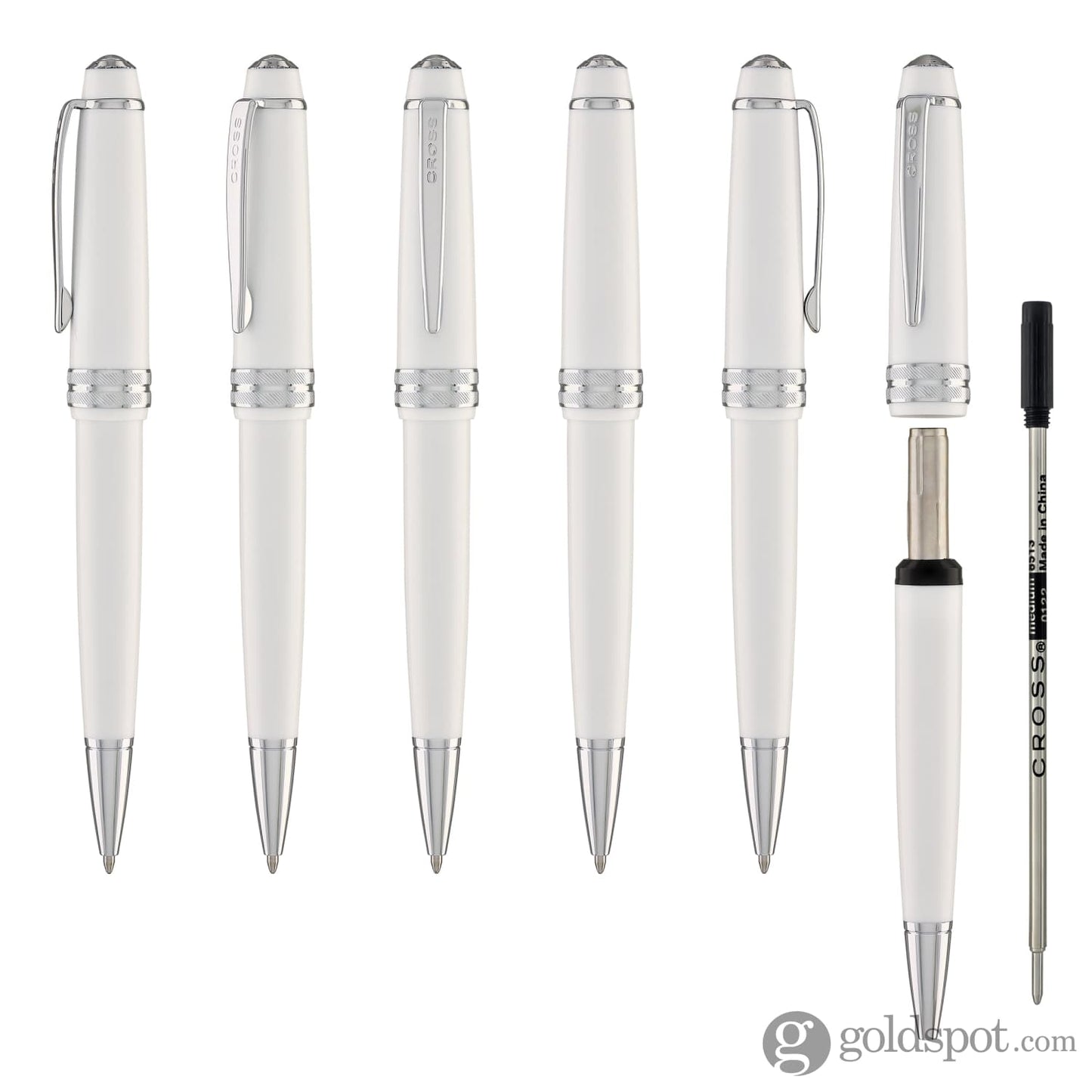 Cross Bailey Light Ballpoint Pen in Polished White Resin Ballpoint Pens