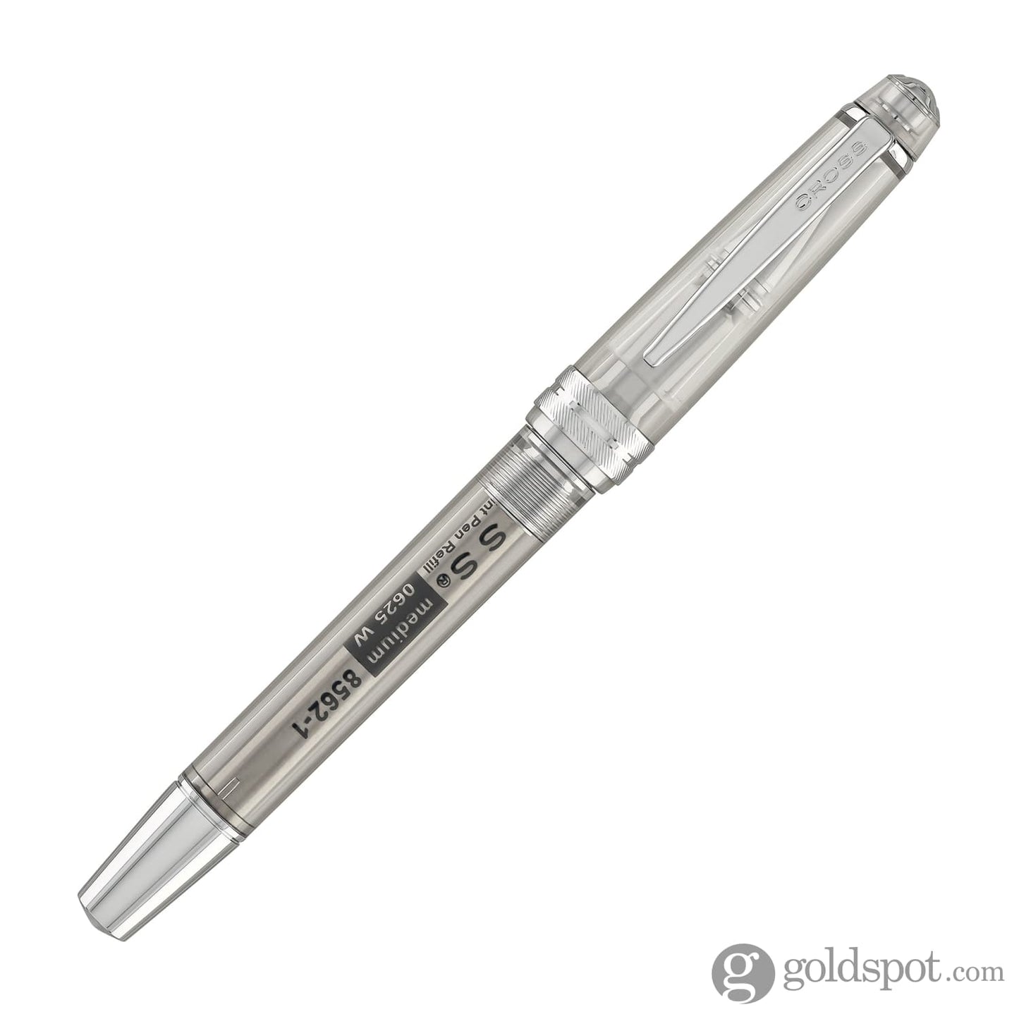 Cross Bailey Light Ballpoint Pen in Translucent Clear Resin with Chrome Trim Ballpoint Pens