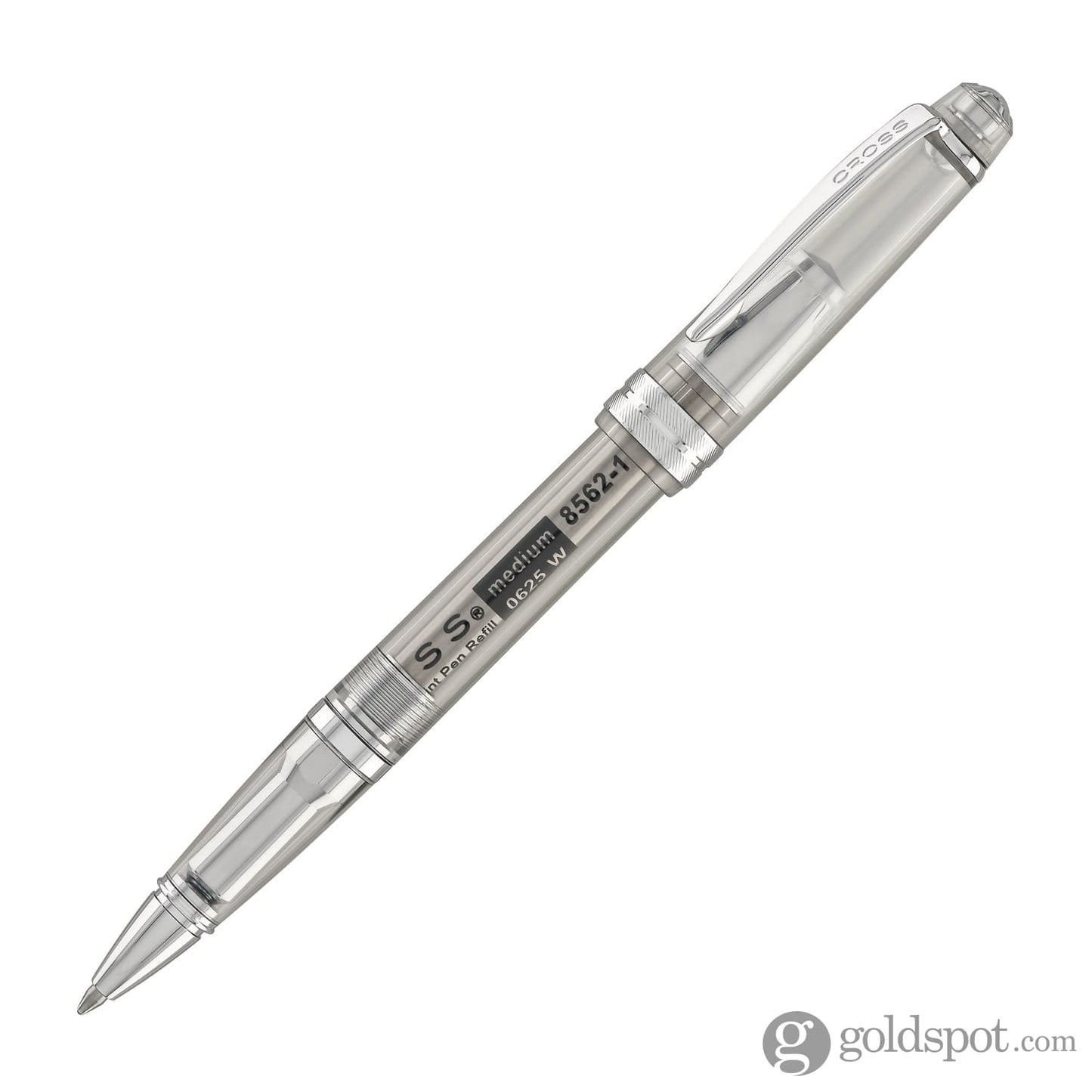 Cross Bailey Light Ballpoint Pen in Translucent Clear Resin with Chrome Trim Ballpoint Pens