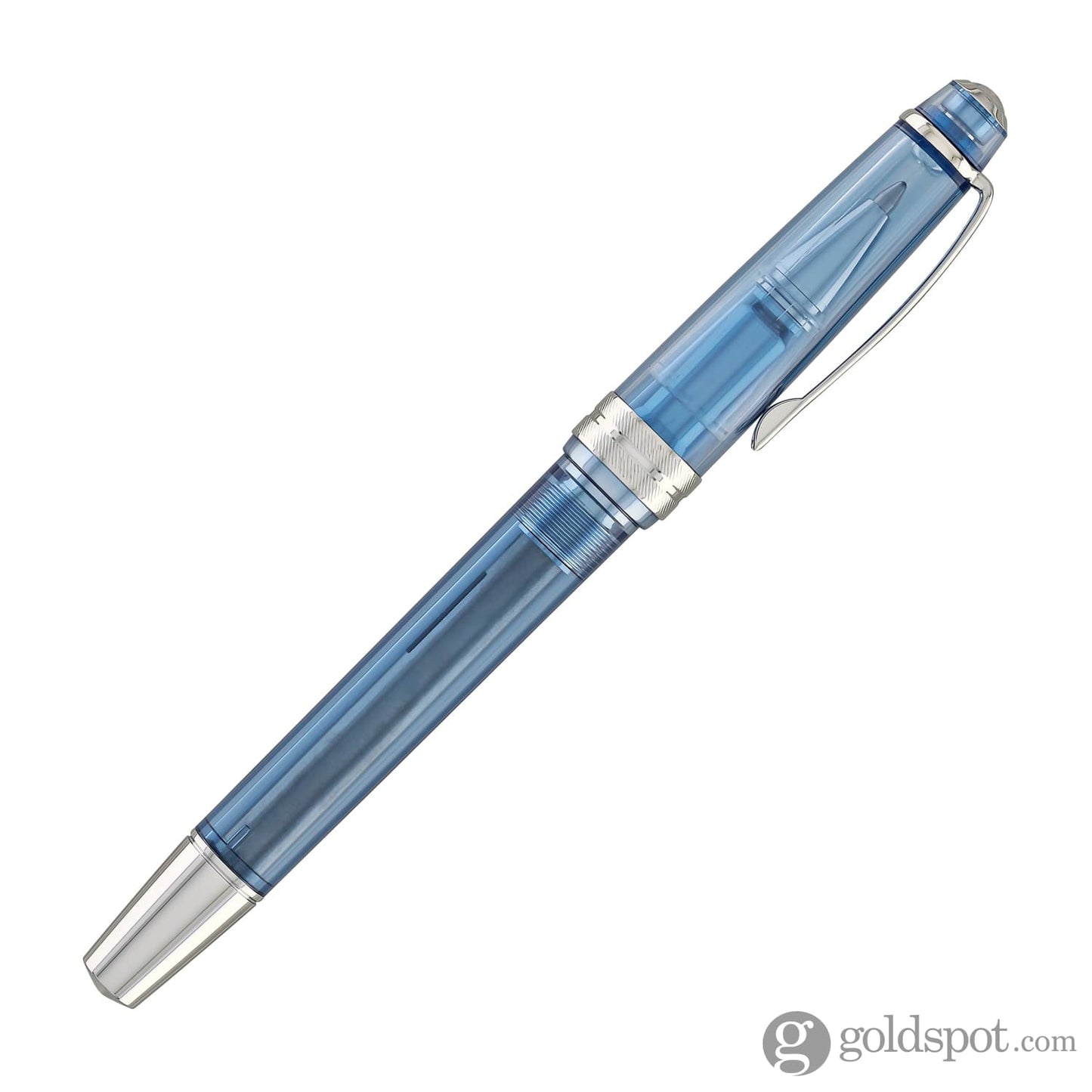 Cross Bailey Light Ballpoint Pen in Translucent Navy Blue Resin with Chrome Trim Ballpoint Pens