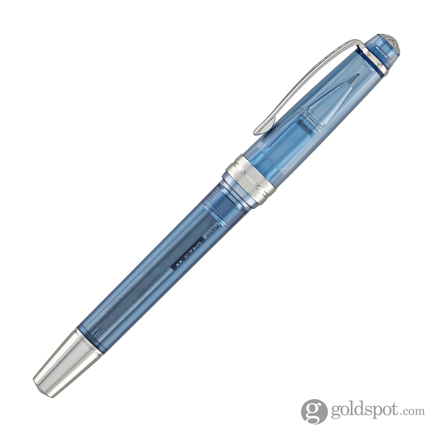 Cross Bailey Light Ballpoint Pen in Translucent Navy Blue Resin with Chrome Trim Ballpoint Pens