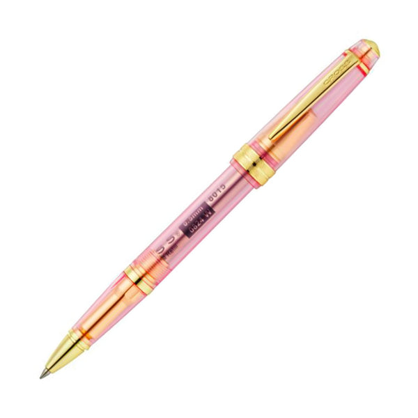 Cross Bailey Light Ballpoint Pen in Translucent Pink Resin with Gold Trim Ballpoint Pens