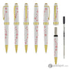 Cross Bailey Light Cherry Blossom Ballpoint Pen in Glossy White Resin with Gold PVD Ballpoint Pens