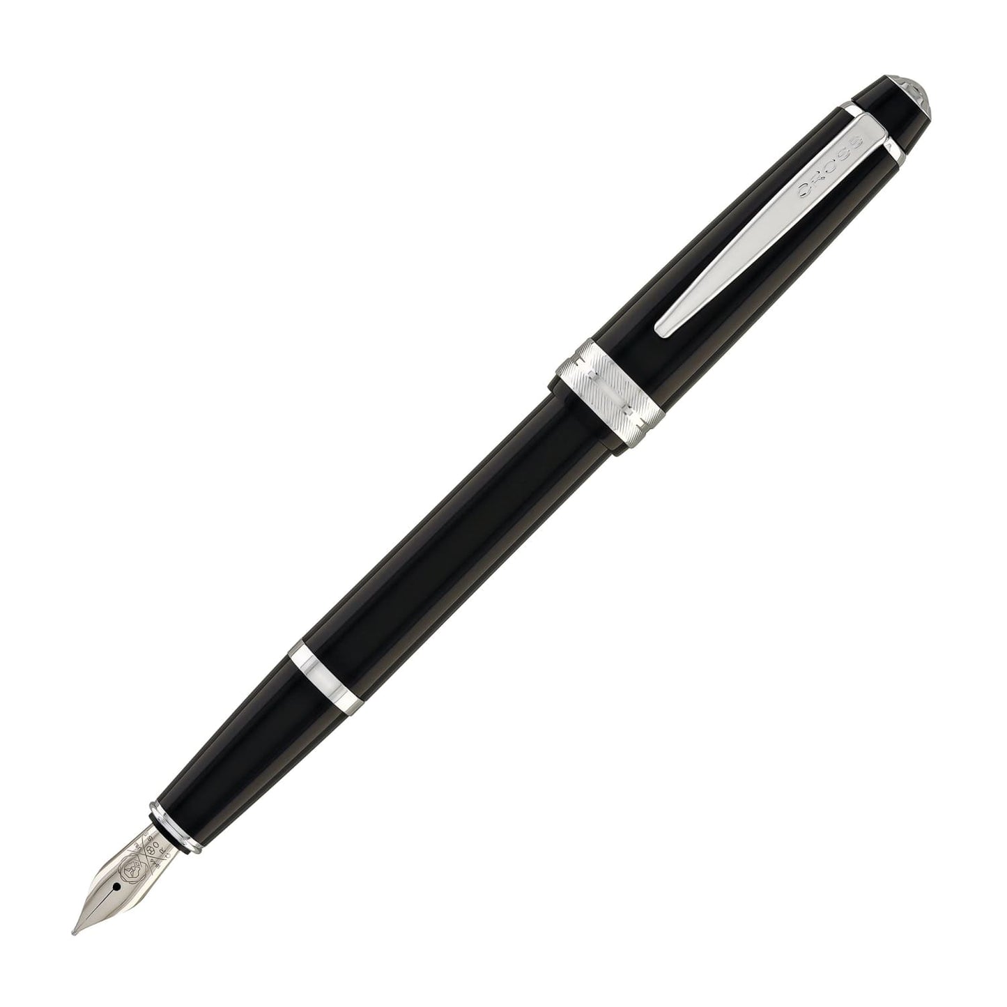 Cross Bailey Light Fountain Pen in Glossy Black Resin with Chrome Trim Fountain Pen