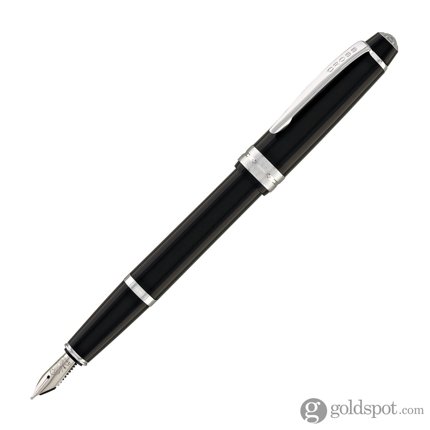 Cross Bailey Light Fountain Pen in Glossy Black Resin with Chrome Trim Fountain Pen