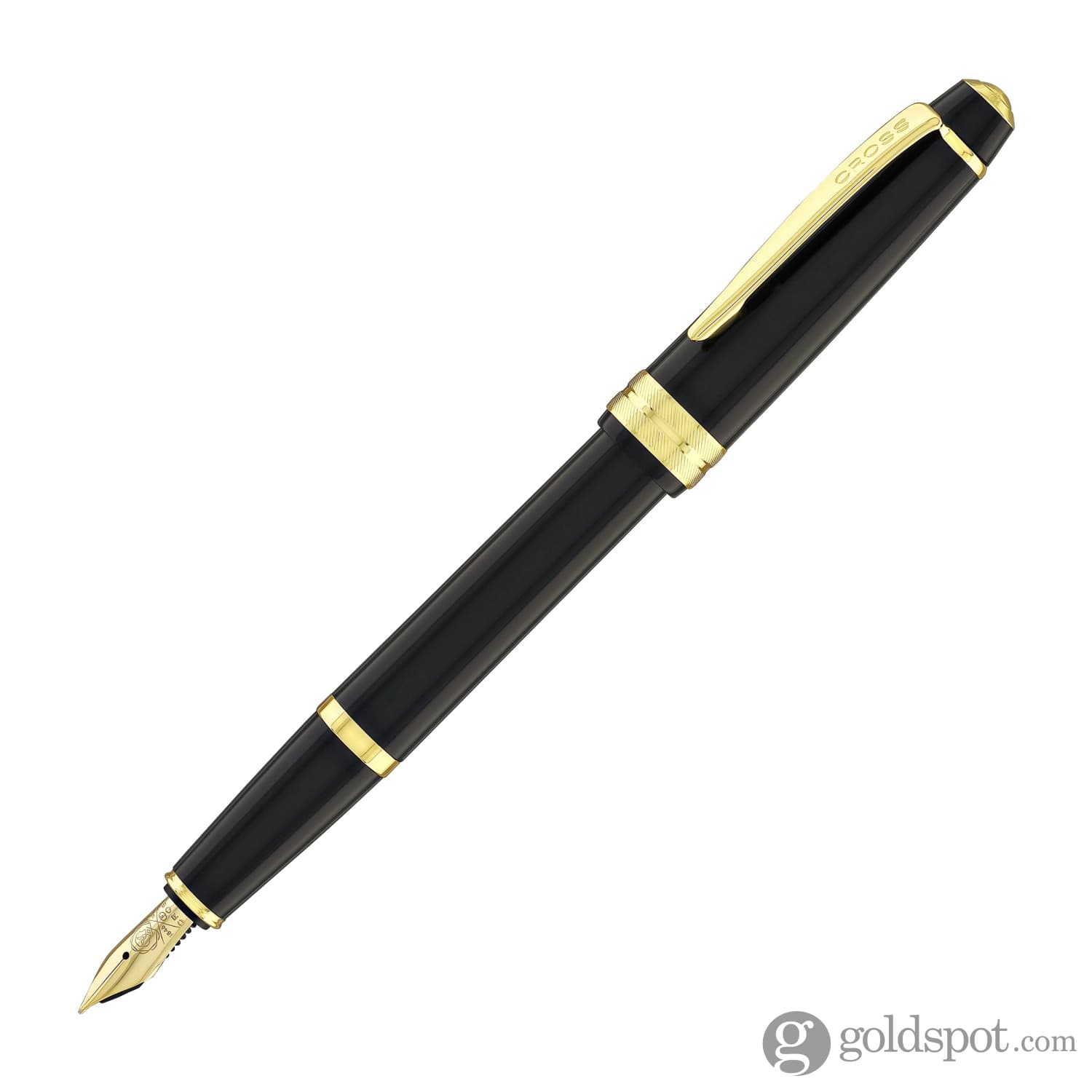 Cross Bailey Light Fountain Pen in Glossy Black Resin with Gold