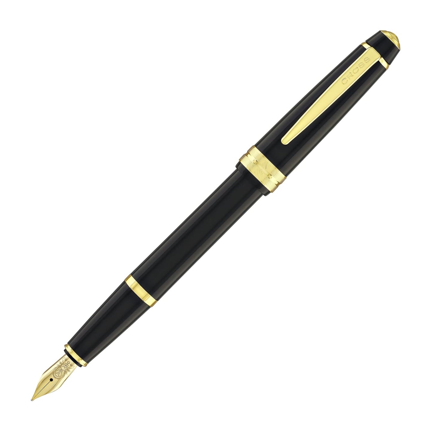 Cross Bailey Light Fountain Pen in Glossy Black Resin with Gold Trim Fountain Pen