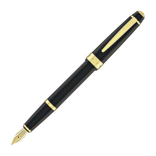Cross Bailey Light Fountain Pen in Glossy Black Resin with Gold Trim
