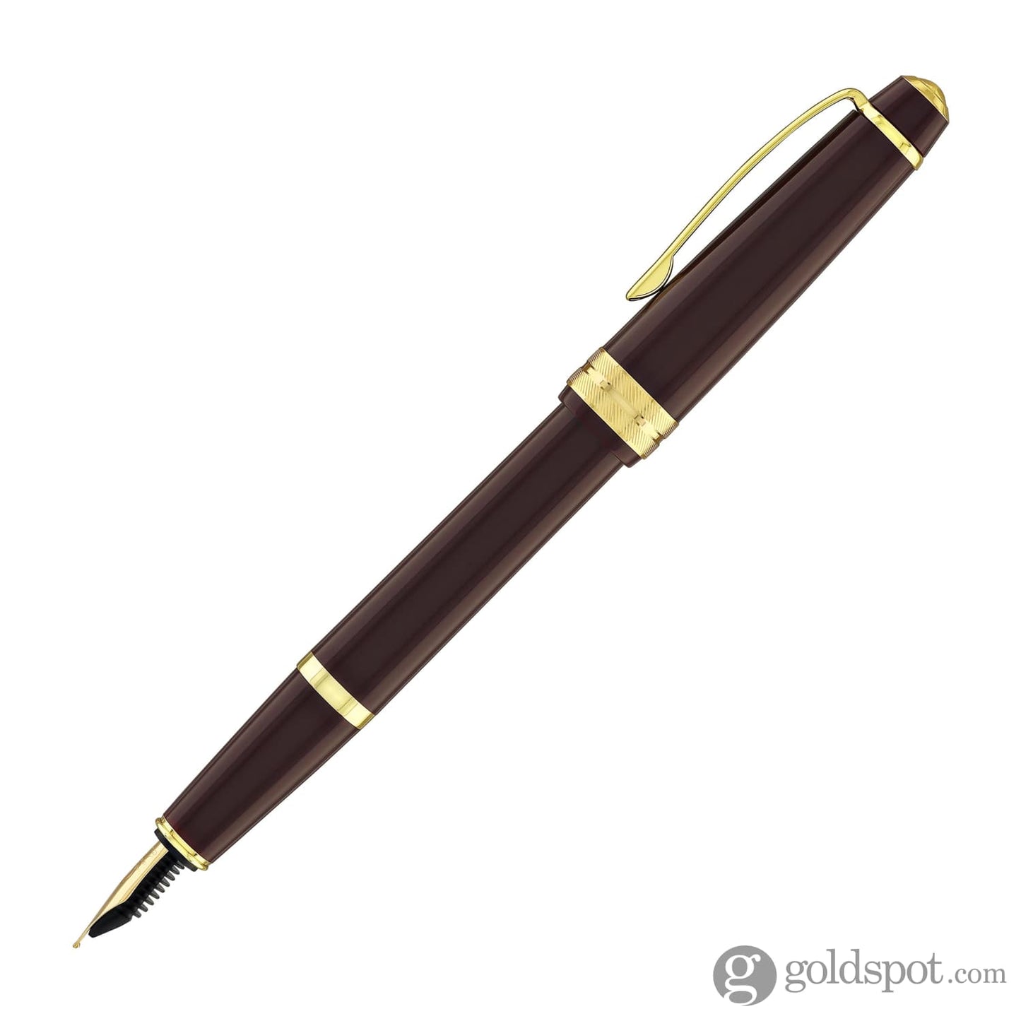 Cross Bailey Light Fountain Pen in Glossy Burgundy Resin with Gold Trim Fountain Pen