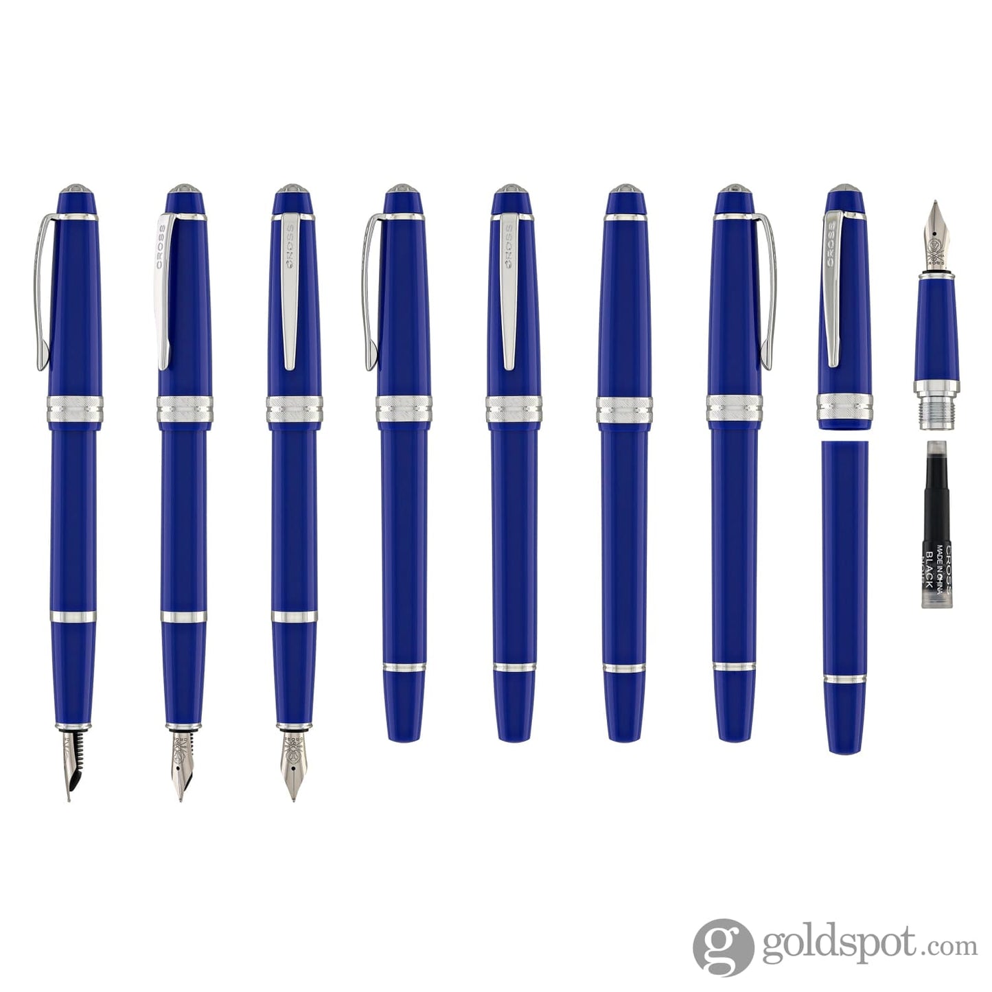 Cross Bailey Light Fountain Pen in Polished Blue Resin Fountain Pen