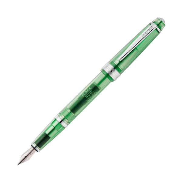 Cross Bailey Light Fountain Pen in Translucent Green Resin with Chrome Trim - Extra Fine Point Fountain Pen