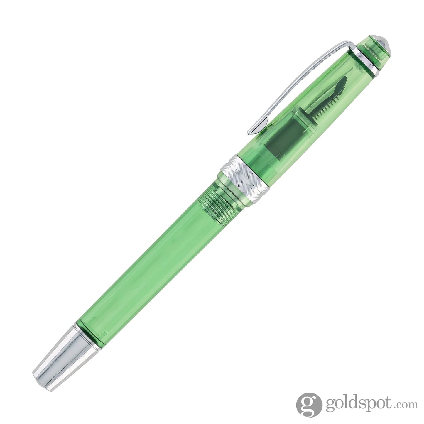 Cross Bailey Light Fountain Pen in Translucent Green Resin with Chrome Trim - Extra Fine Point Fountain Pen
