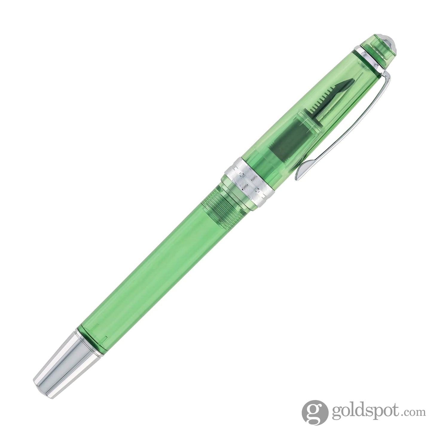 Cross Bailey Light Fountain Pen in Translucent Green Resin with Chrome Trim - Extra Fine Point Fountain Pen