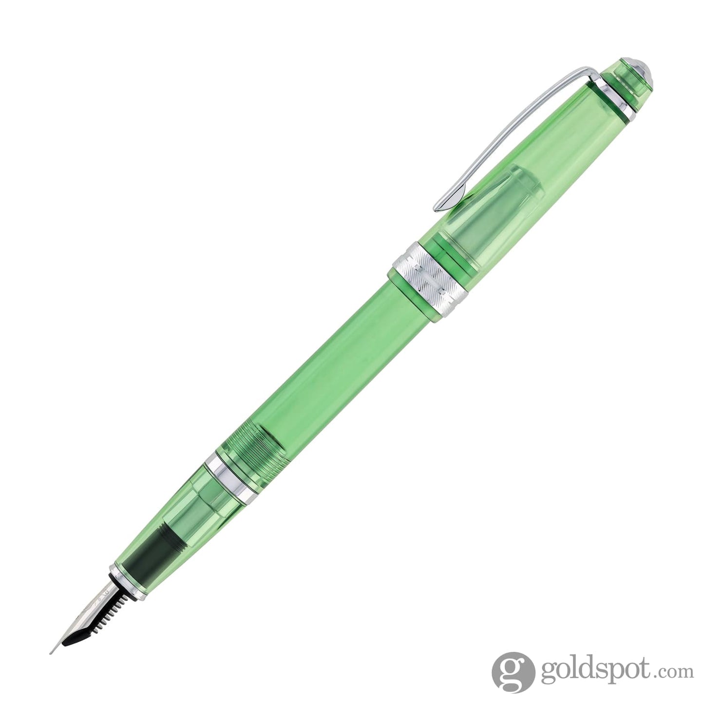 Cross Bailey Light Fountain Pen in Translucent Green Resin with Chrome Trim - Extra Fine Point Fountain Pen