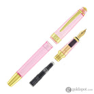 Cross Bailey Light Fountain Pen in Translucent Pink Resin with Gold Trim - Extra Fine Point Fountain Pen