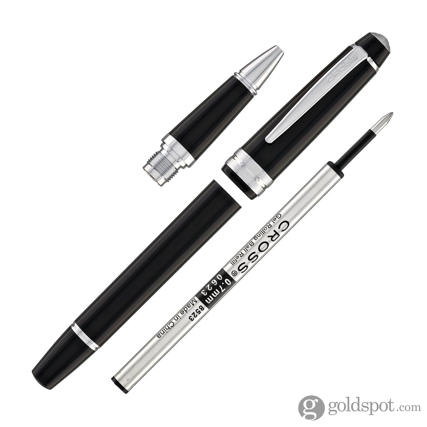 Cross Bailey Light Rollerball Pen in Glossy Black Resin with Chrome trim Rollerball Pen