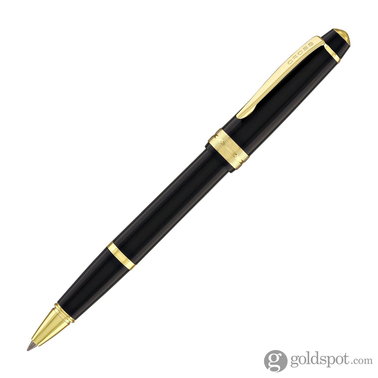 Cross Bailey Light Rollerball Pen in Glossy Black Resin with Gold Trim Rollerball Pen