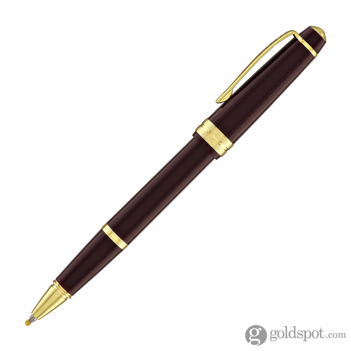 Cross Bailey Light Rollerball Pen in Glossy Burgundy Resin with Gold Trim Rollerball Pen