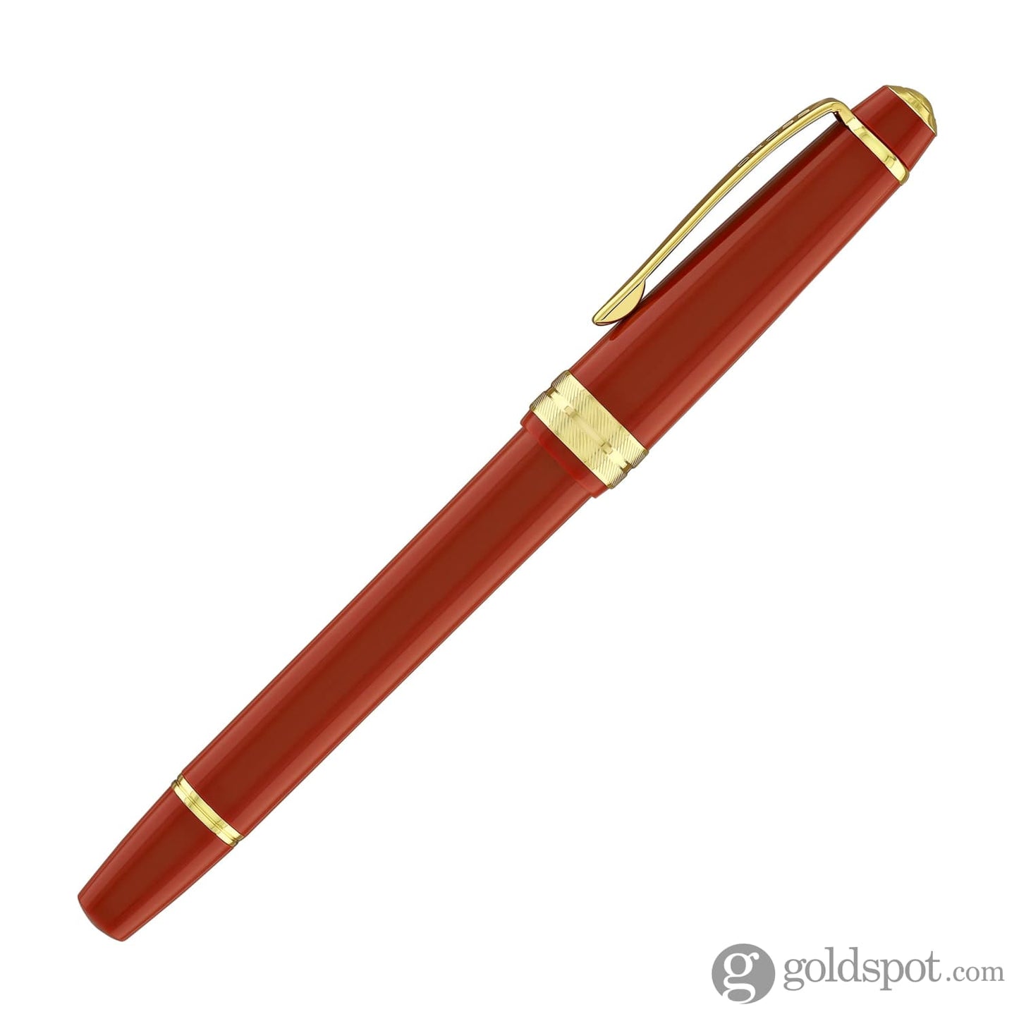 Cross Bailey Light Rollerball Pen in Glossy Burnt Orange Resin with Gold Trim Rollerball Pen
