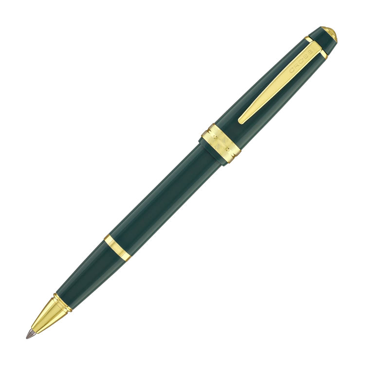 Cross Bailey Light Rollerball Pen in Glossy Green Resin with Gold Trim Rollerball Pen