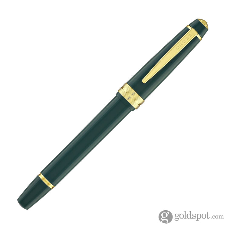 Cross Bailey Light Rollerball Pen in Glossy Green Resin with Gold Trim Rollerball Pen