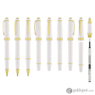 Cross Bailey Light Rollerball Pen in Glossy White Resin with Gold Trim Rollerball Pen