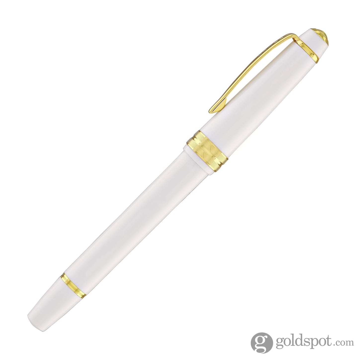 Cross Bailey Light Rollerball Pen in Glossy White Resin with Gold Trim Rollerball Pen