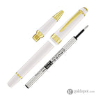 Cross Bailey Light Rollerball Pen in Glossy White Resin with Gold Trim Rollerball Pen