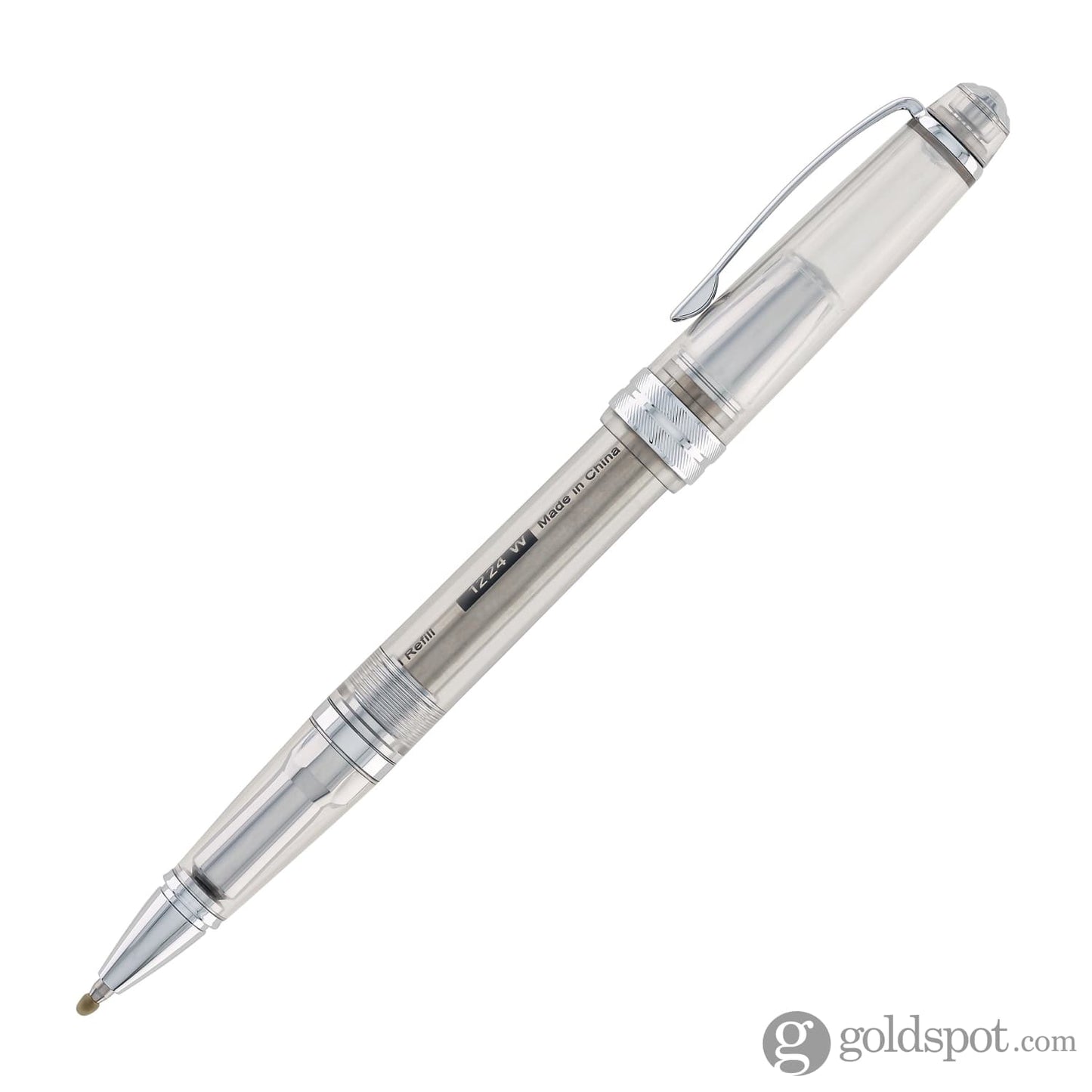 Cross Bailey Light Rollerball Pen in Translucent Clear Resin with Chrome Trim Rollerball Pen