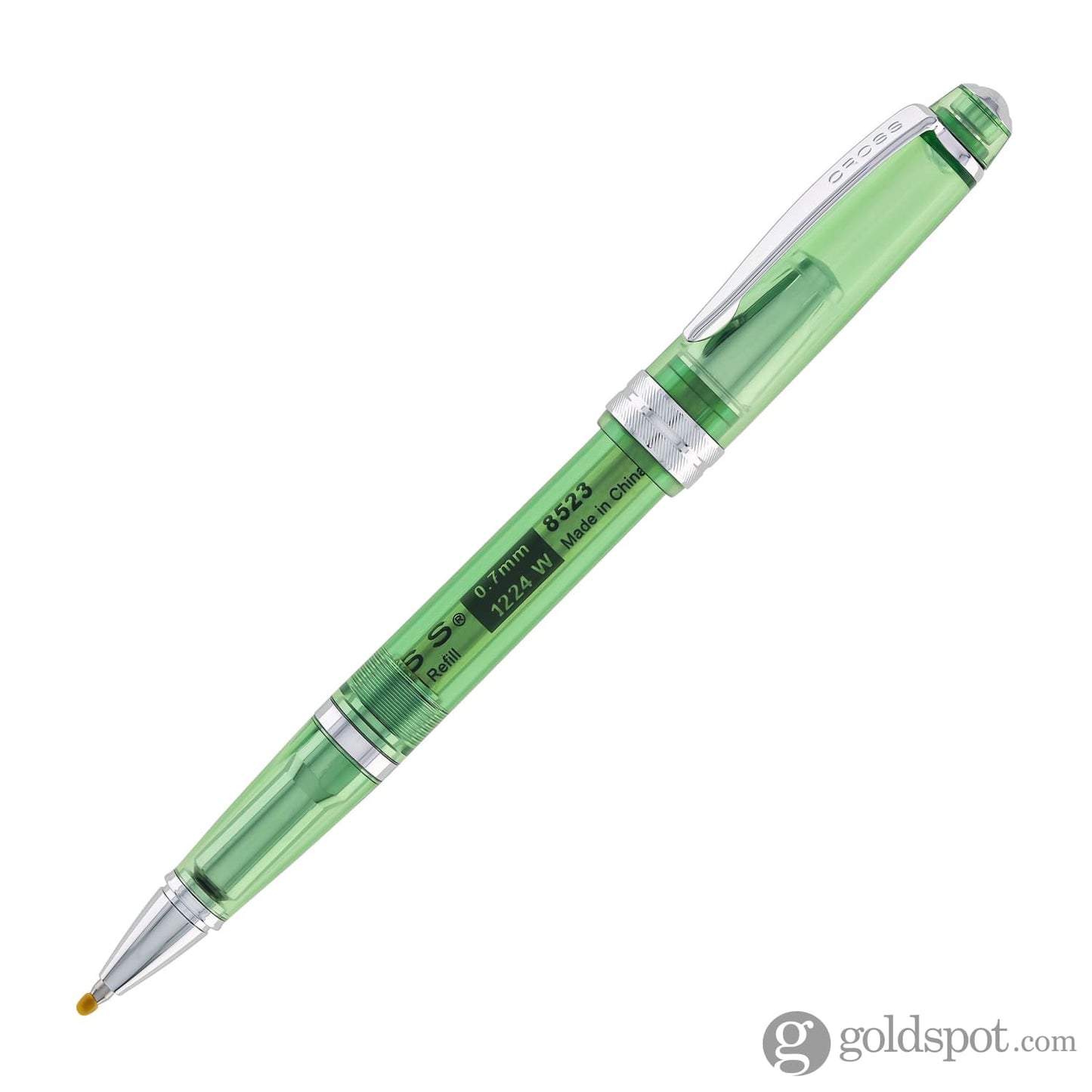 Cross Bailey Light Rollerball Pen in Translucent Green Resin with Chrome Trim Rollerball Pen