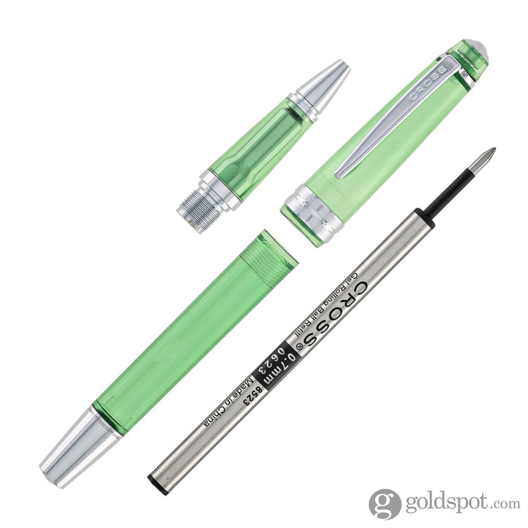 Cross Bailey Light Rollerball Pen in Translucent Green Resin with Chrome Trim Rollerball Pen