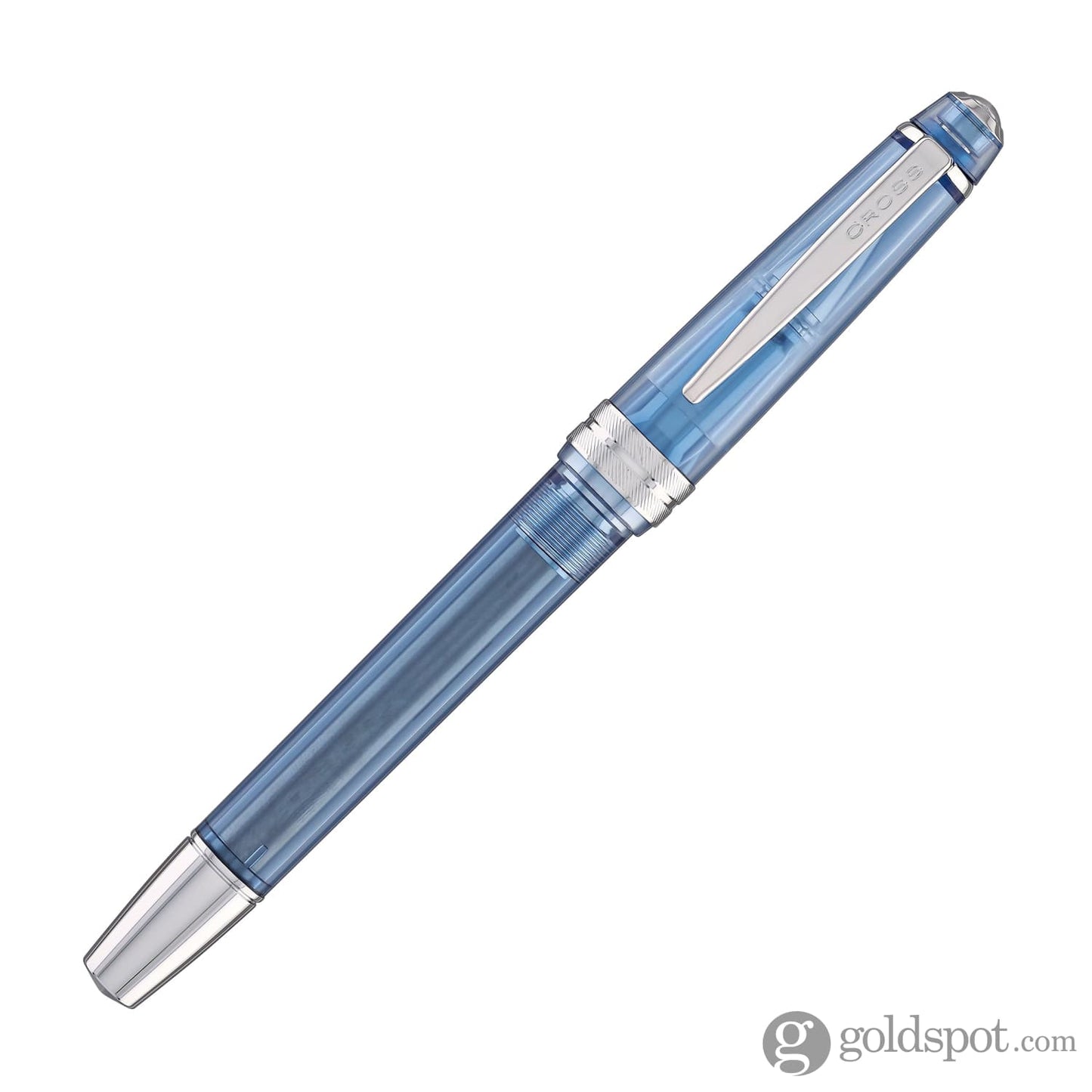 Cross Bailey Light Rollerball Pen in Translucent Navy Blue Resin with Chrome Trim Rollerball Pen