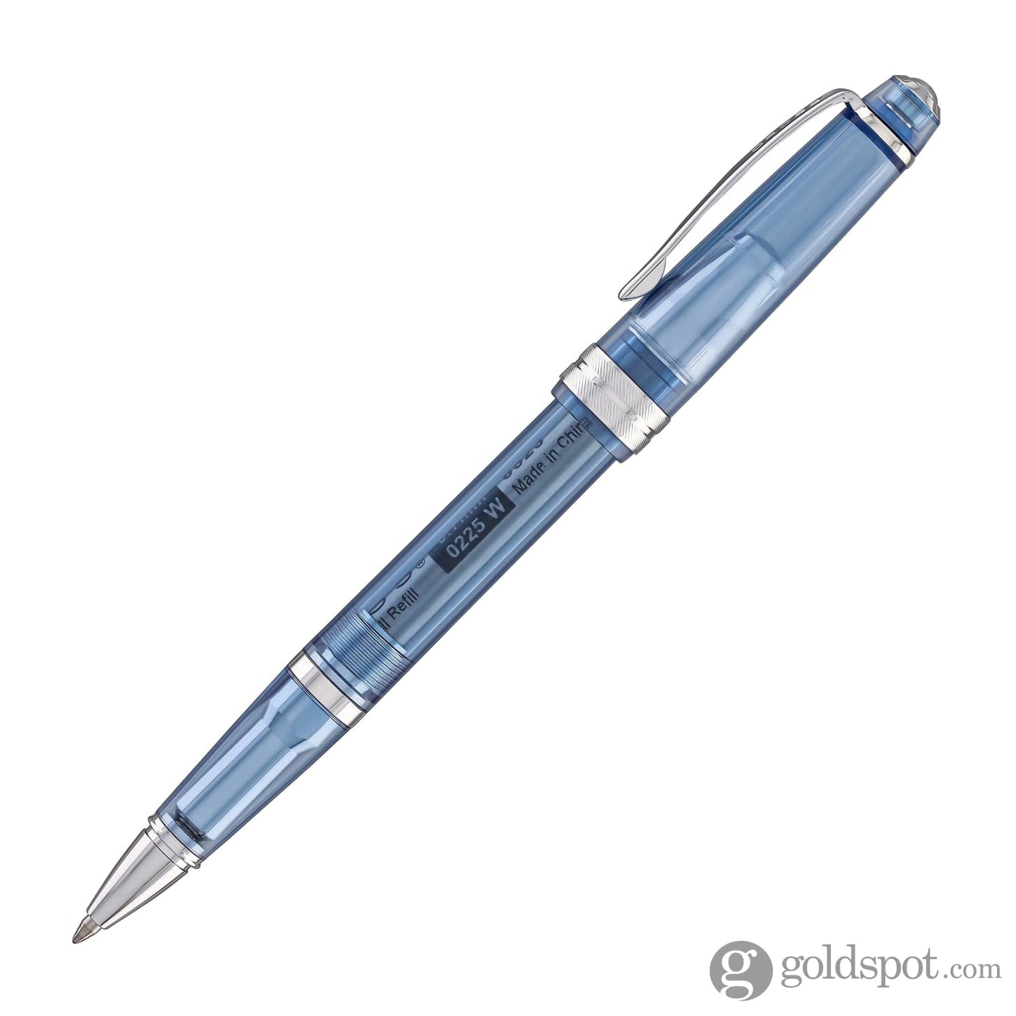 Cross Bailey Light Rollerball Pen in Translucent Navy Blue Resin with Chrome Trim Rollerball Pen
