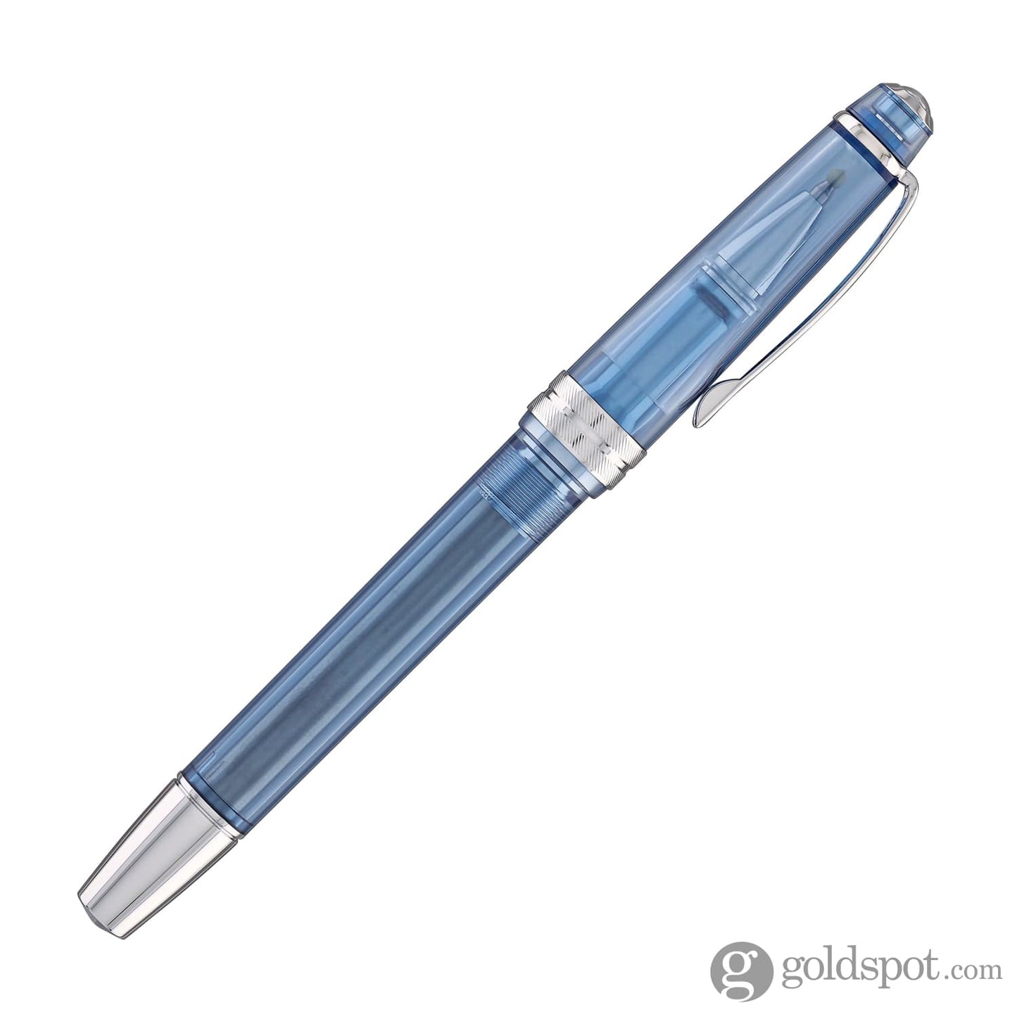 Cross Bailey Light Rollerball Pen in Translucent Navy Blue Resin with Chrome Trim Rollerball Pen