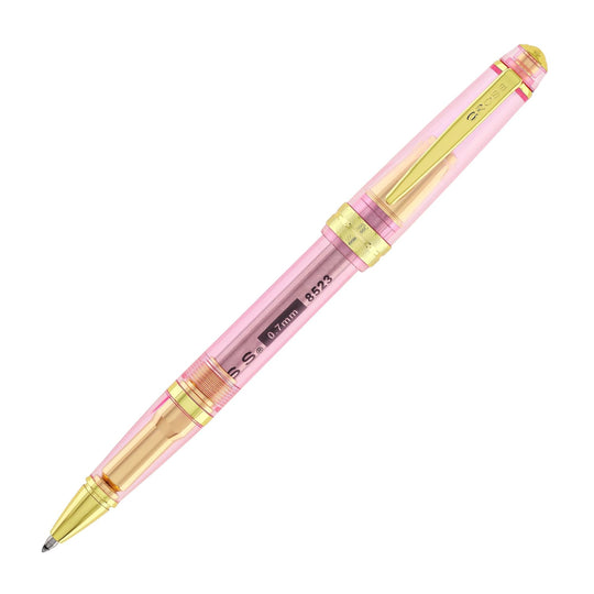 Cross Bailey Light Rollerball Pen in Translucent Pink Resin with Gold Trim