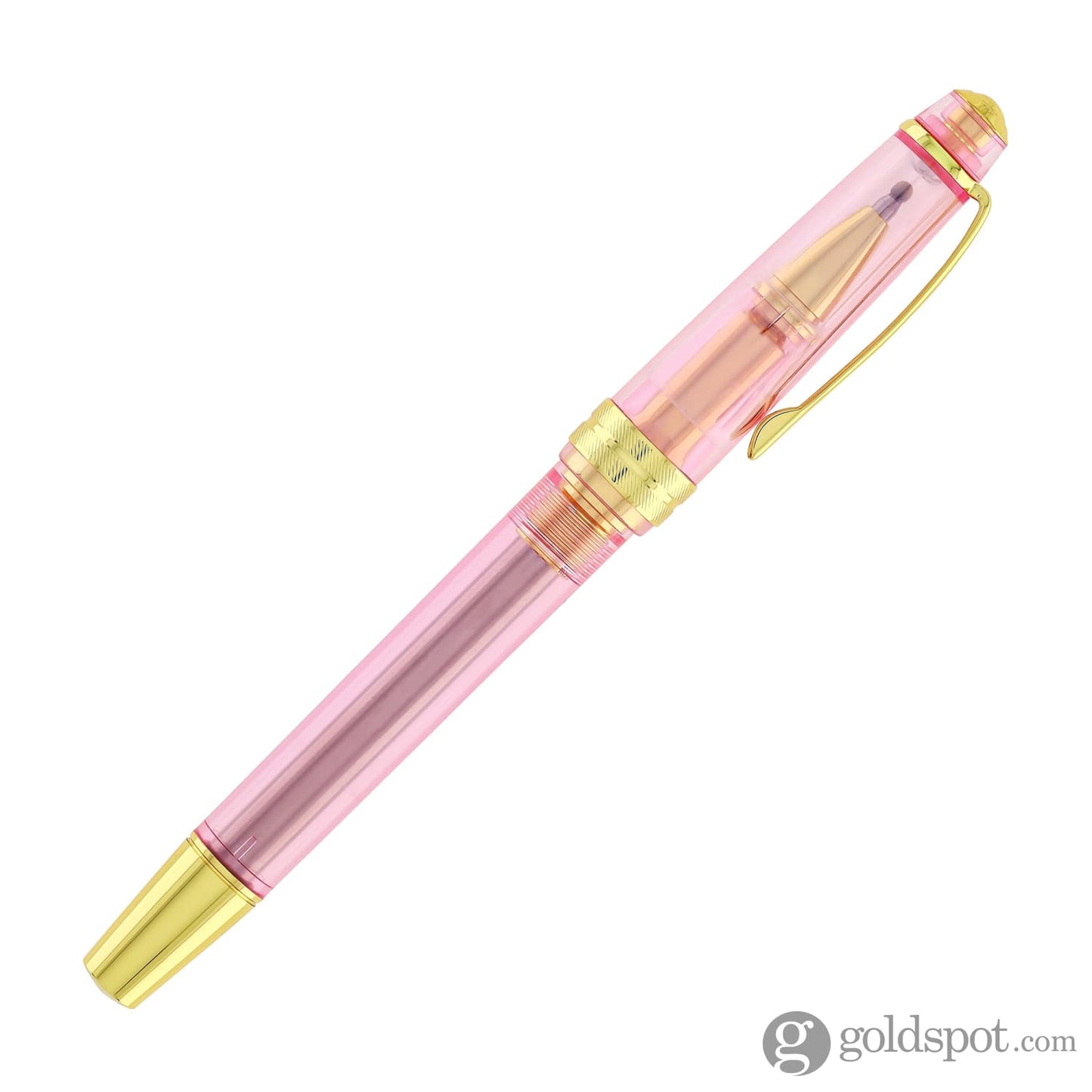 Cross Bailey Light Rollerball Pen in Translucent Pink Resin with Gold Trim Rollerball Pen