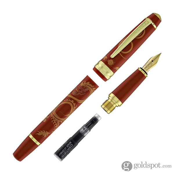 Cross Bailey Light Year of the Dragon Fountain Pen in Polished Amber Resin and Gold Tone Fountain Pen