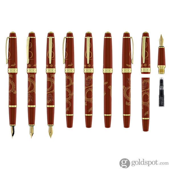 Cross Bailey Light Year of the Dragon Fountain Pen in Polished Amber Resin and Gold Tone Fountain Pen