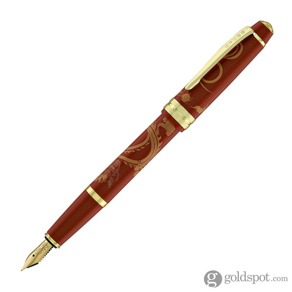 Cross Bailey Light Year of the Dragon Fountain Pen in Polished Amber Resin and Gold Tone Fountain Pen