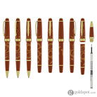 Cross Bailey Light Year of the Dragon Selectip Rollerball Pen in Polished Amber Resin and Gold Tone Rollerball Pens