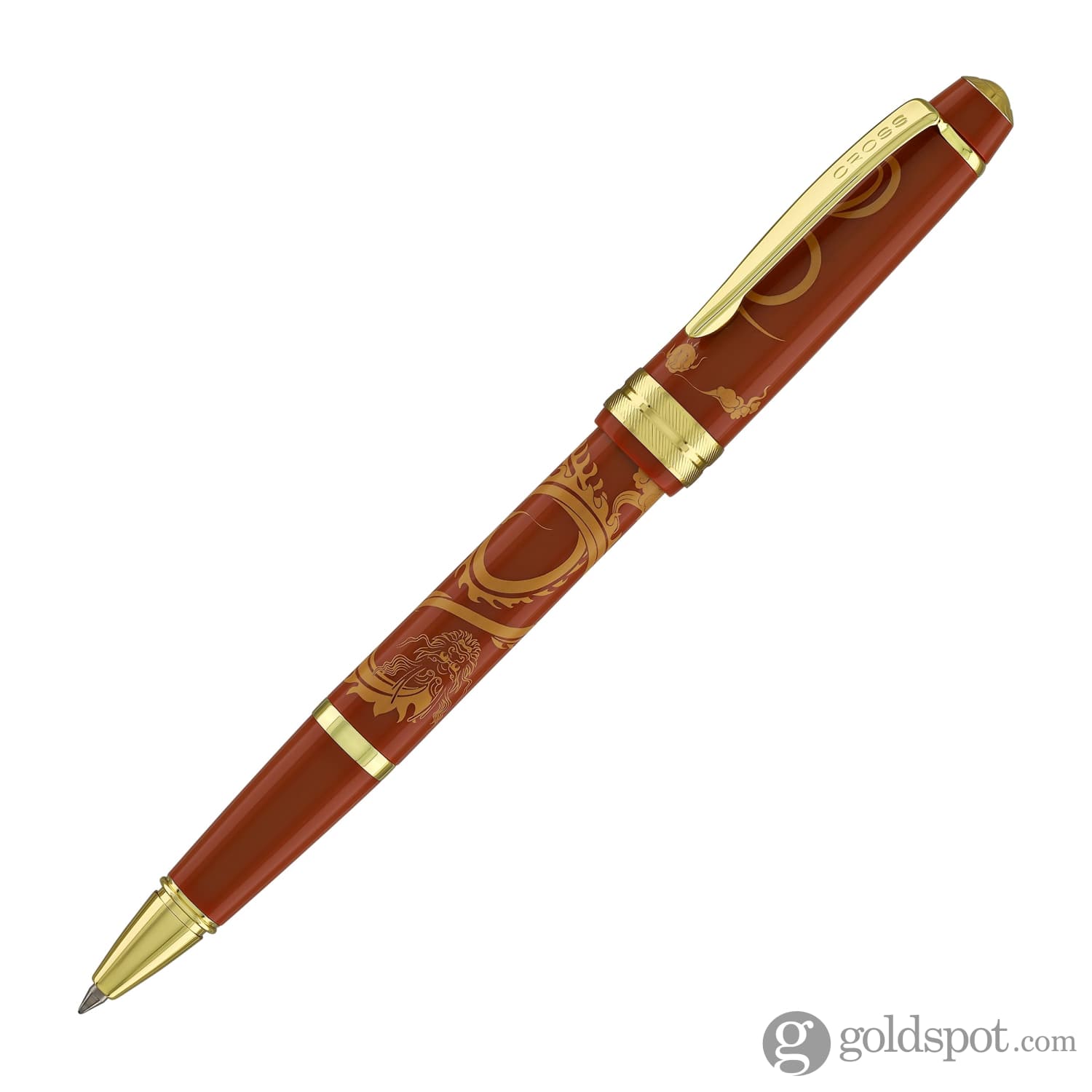 Cross Bailey Light Year Of The Dragon Selectip Rollerball Pen – Polished Amber Resin – AT0745-14