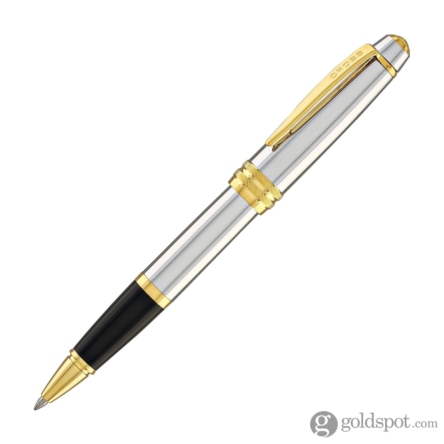 Cross Bailey Rollerball Pen in Medalist Chrome with Gold Trim Rollerball Pen