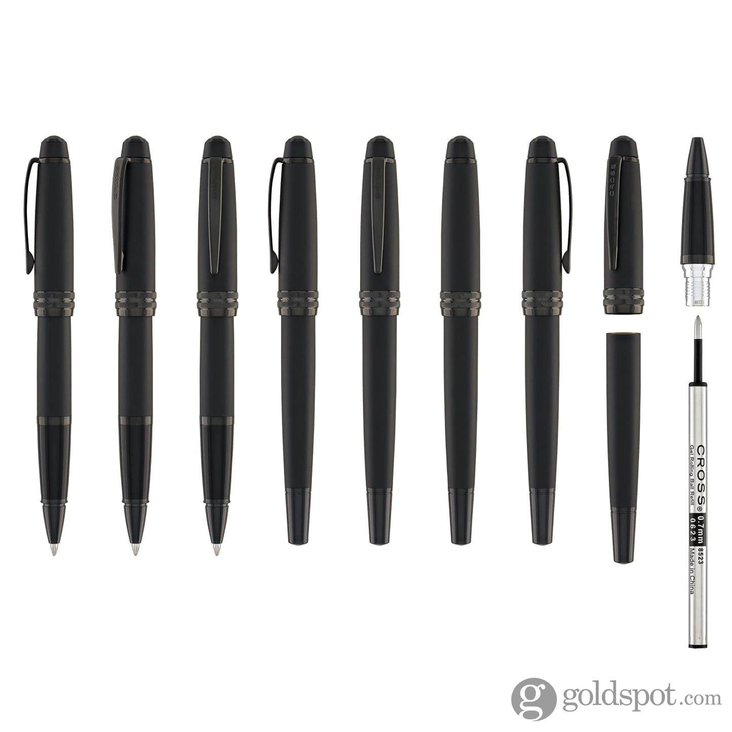 Cross Bailey Rollerball Pen Matte Black Lacquer PVD Rollerball Pen