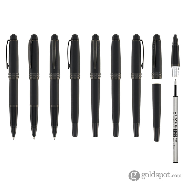 Cross Bailey Rollerball Pen Matte Black Lacquer PVD Rollerball Pen