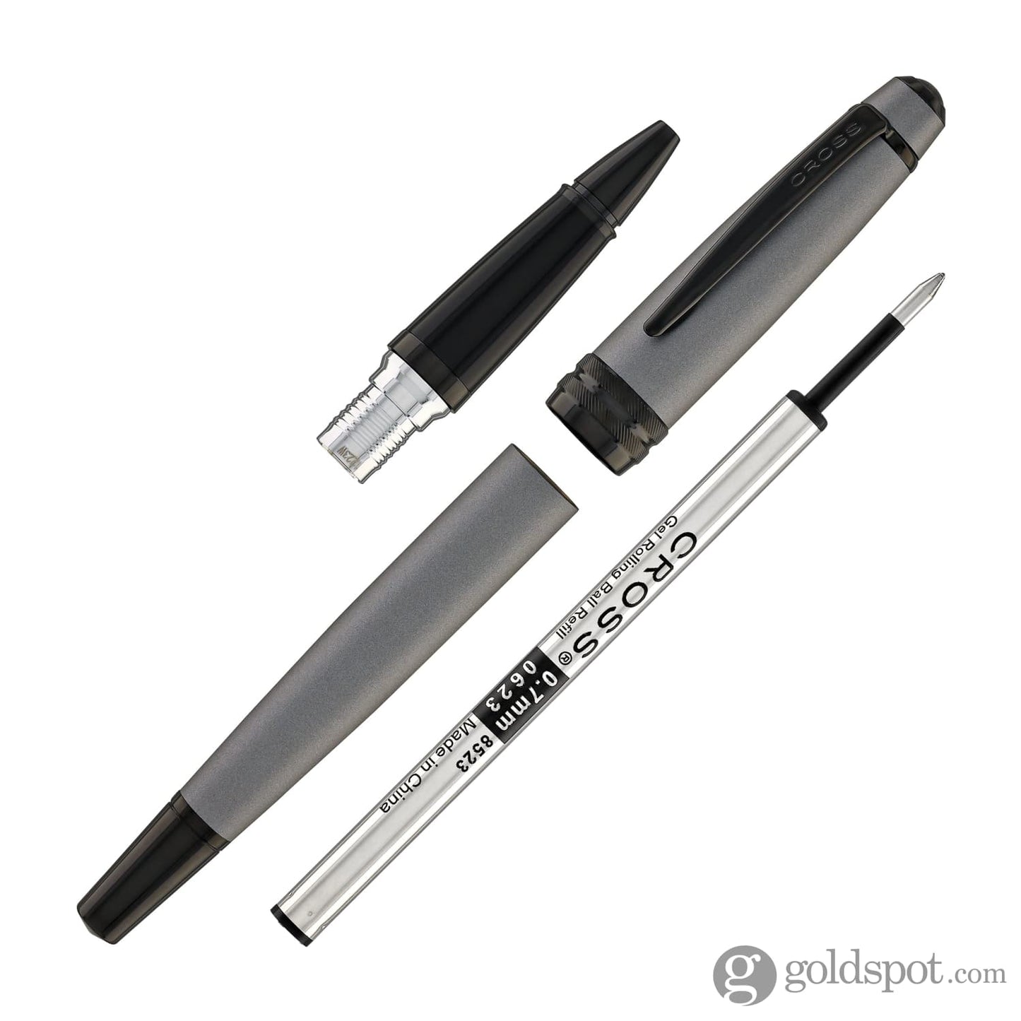 Cross Bailey Rollerball Pen Matte Gray Lacquer PVD Rollerball Pen