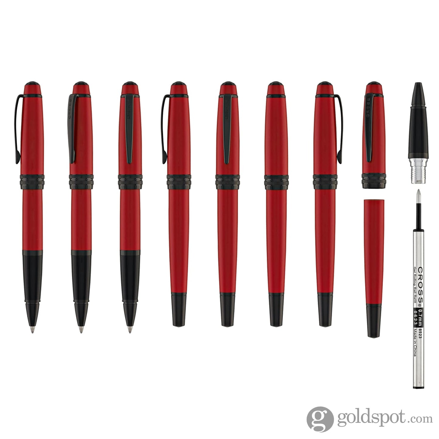 Cross Bailey Rollerball Pen Matte Red Lacquer PVD Rollerball Pen