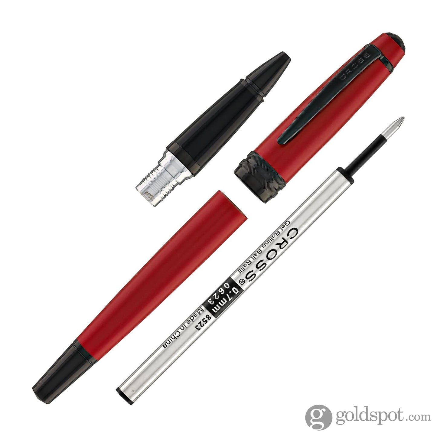 Cross Bailey Rollerball Pen Matte Red Lacquer PVD Rollerball Pen