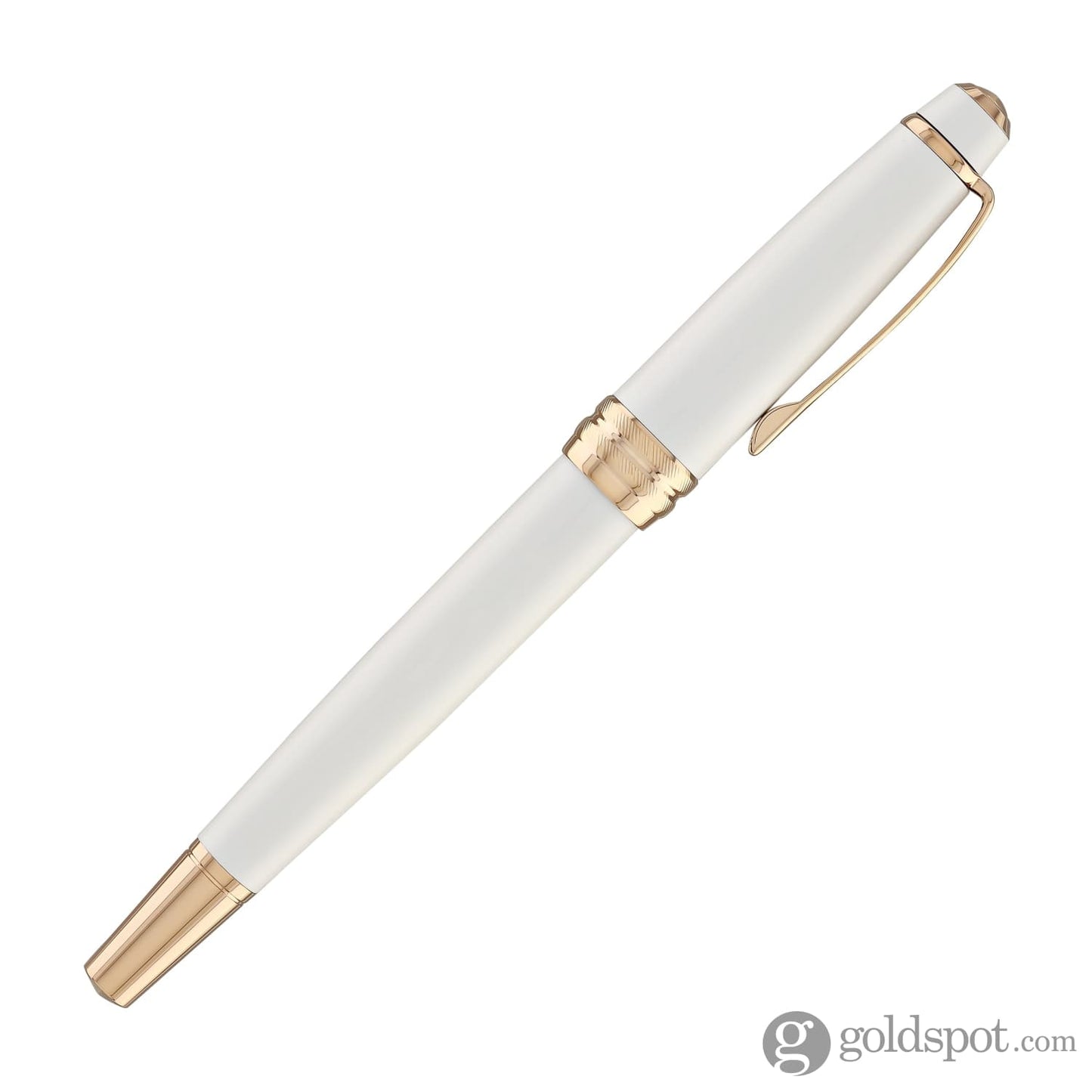 Cross Bailey Rollerball Pen Pearlescent White Lacquer with Rose Gold Trim Rollerball Pen