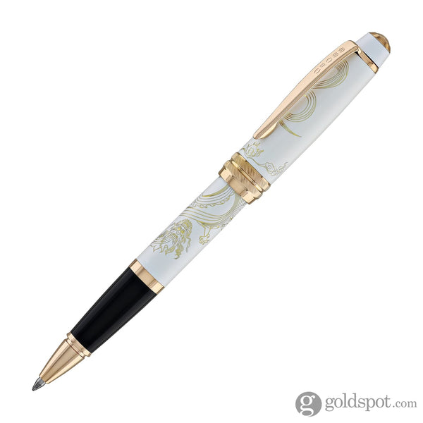 Cross Bailey Year of the Dragon Selectip Rollerball Pen in Pearlescent White Lacquer with Rose Gold Rollerball Pen